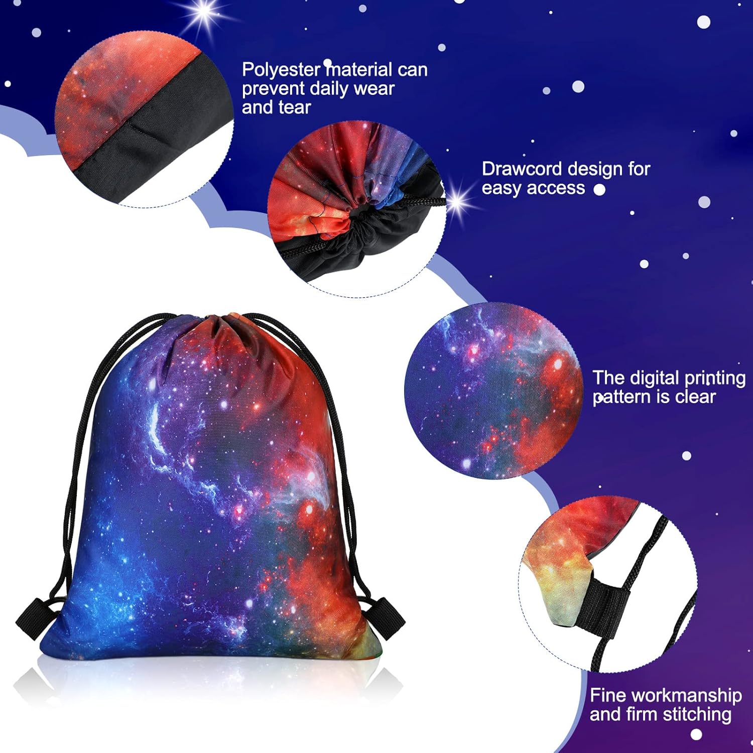 Lothee 30 Pcs Galaxy Party Favor Bags