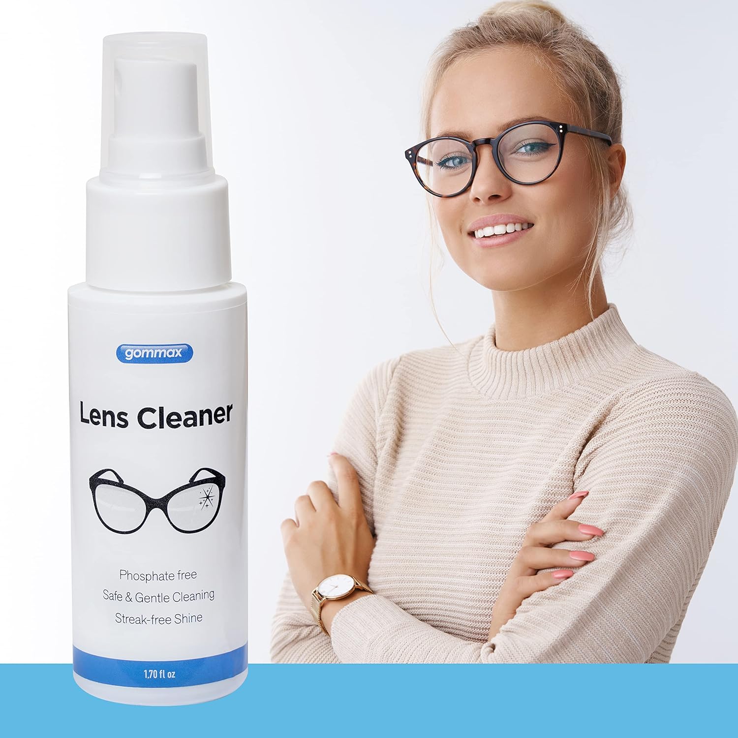 Gommax Lens Cleaner Kit with Microfiber Cloth and Spray