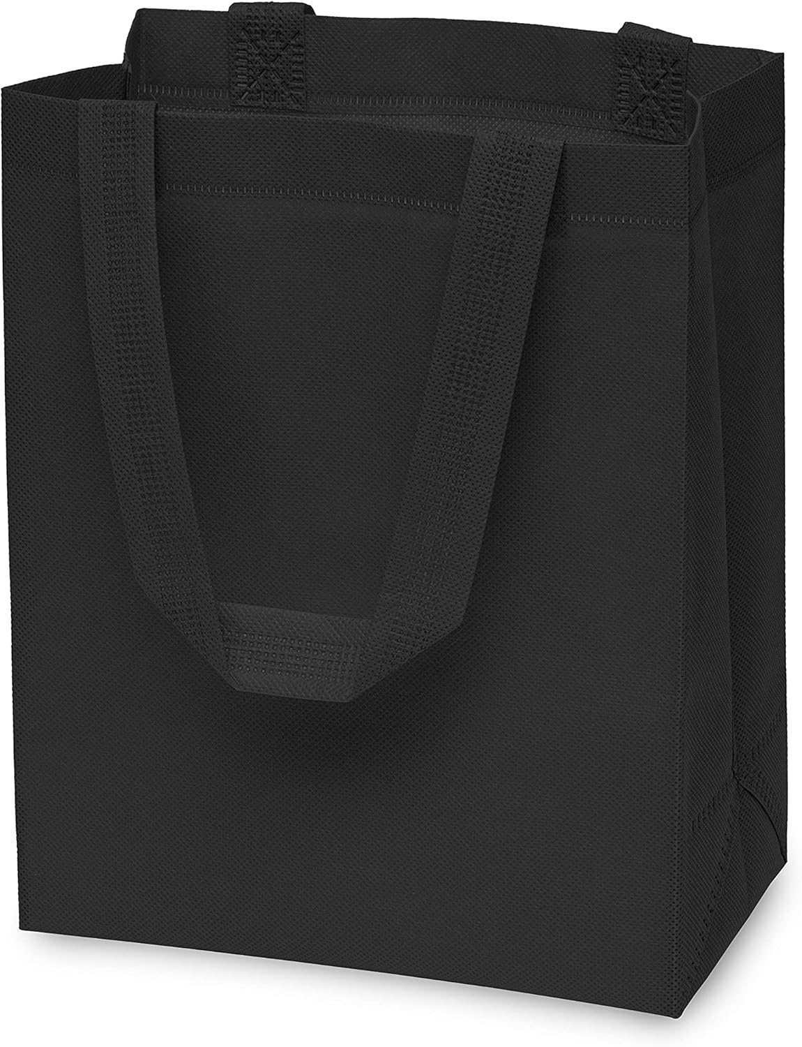 Zenpac Reusable Black Gift Bags with Handles 8x4x10 12 Pack