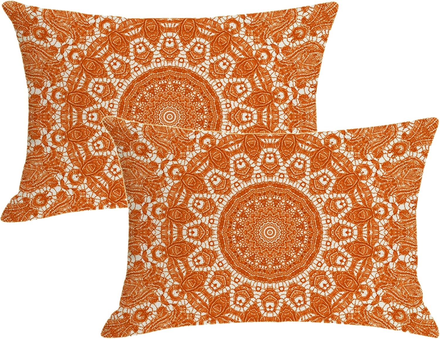 Jartinle Fall Orange Waterproof Pillow Covers 12x20