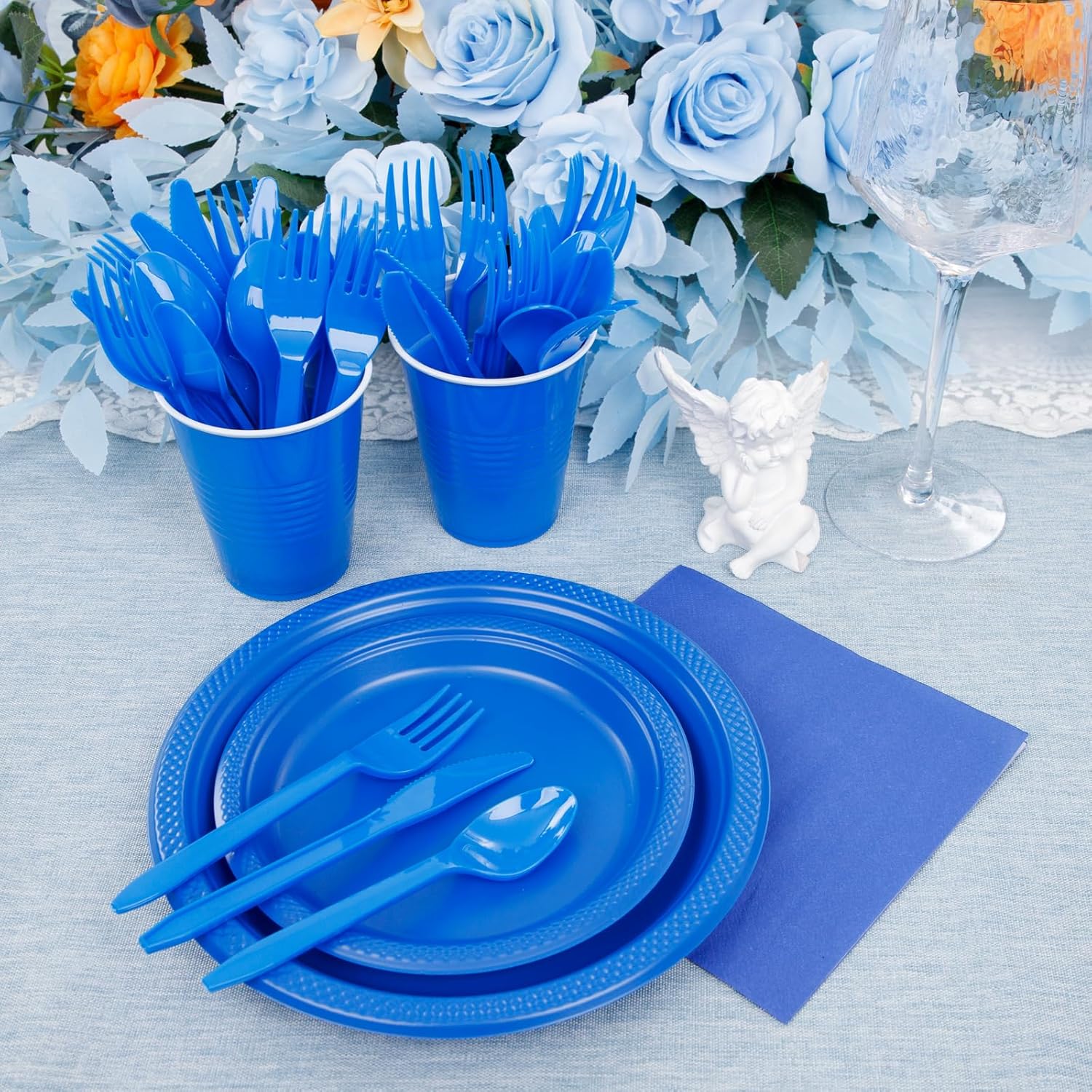 LUODA MirthMood 350 Piece Blue Party Set