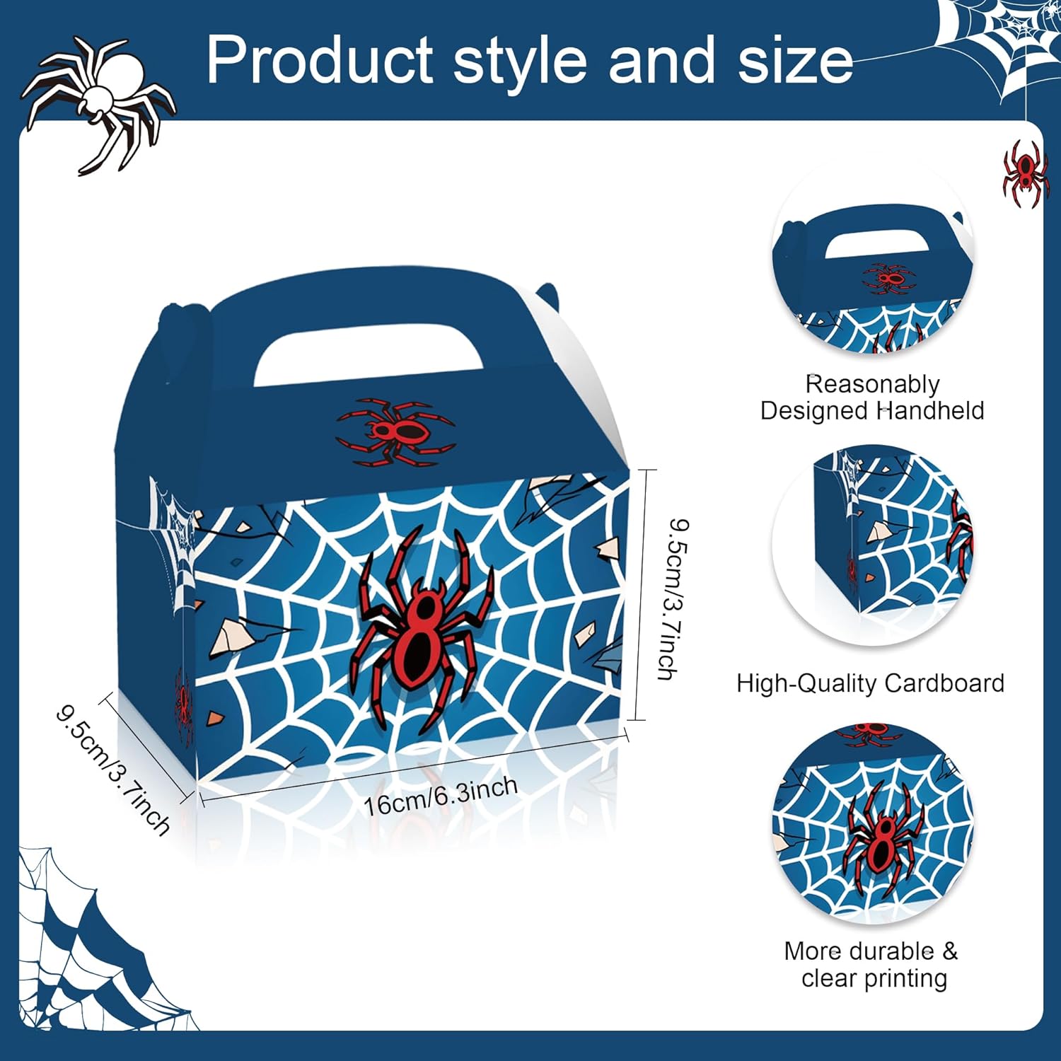 FLOLUVZ 16 Piece Spider Themed Gift Boxes