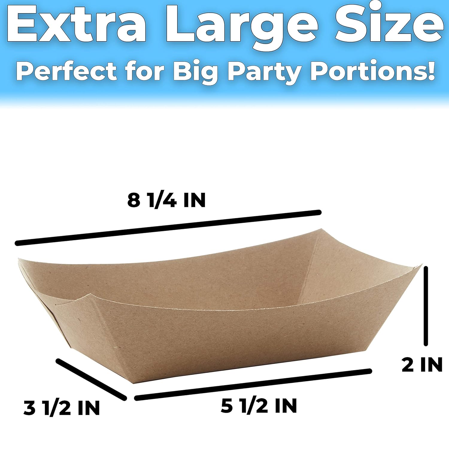 Avant Grub 3lb Eco-Friendly Food Holder Trays 50-Pack
