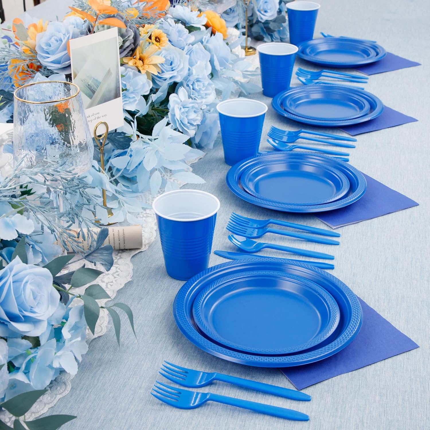 LUODA MirthMood 350 Piece Blue Party Set