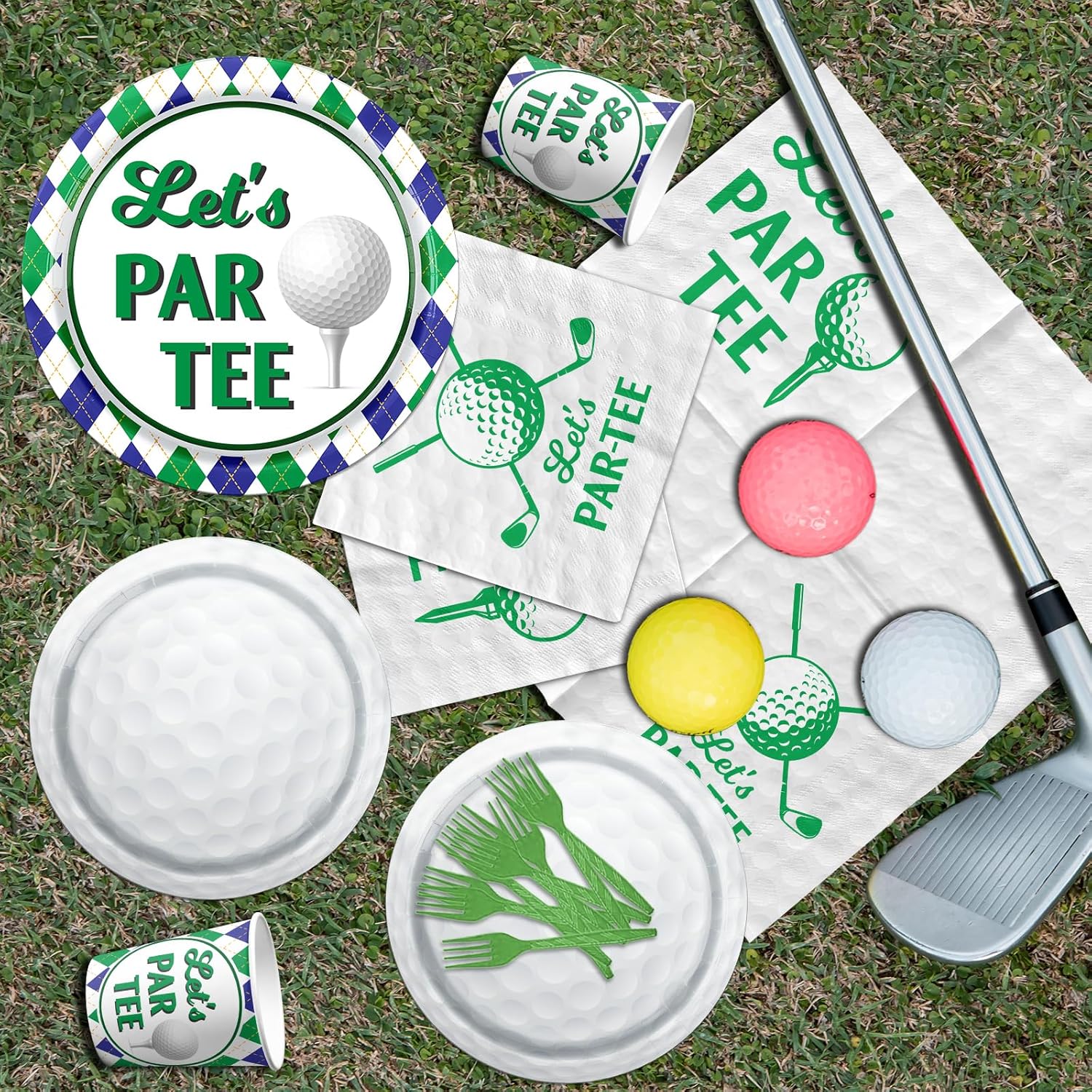 Dydamud Golf Party Supplies 140pcs Tableware Set