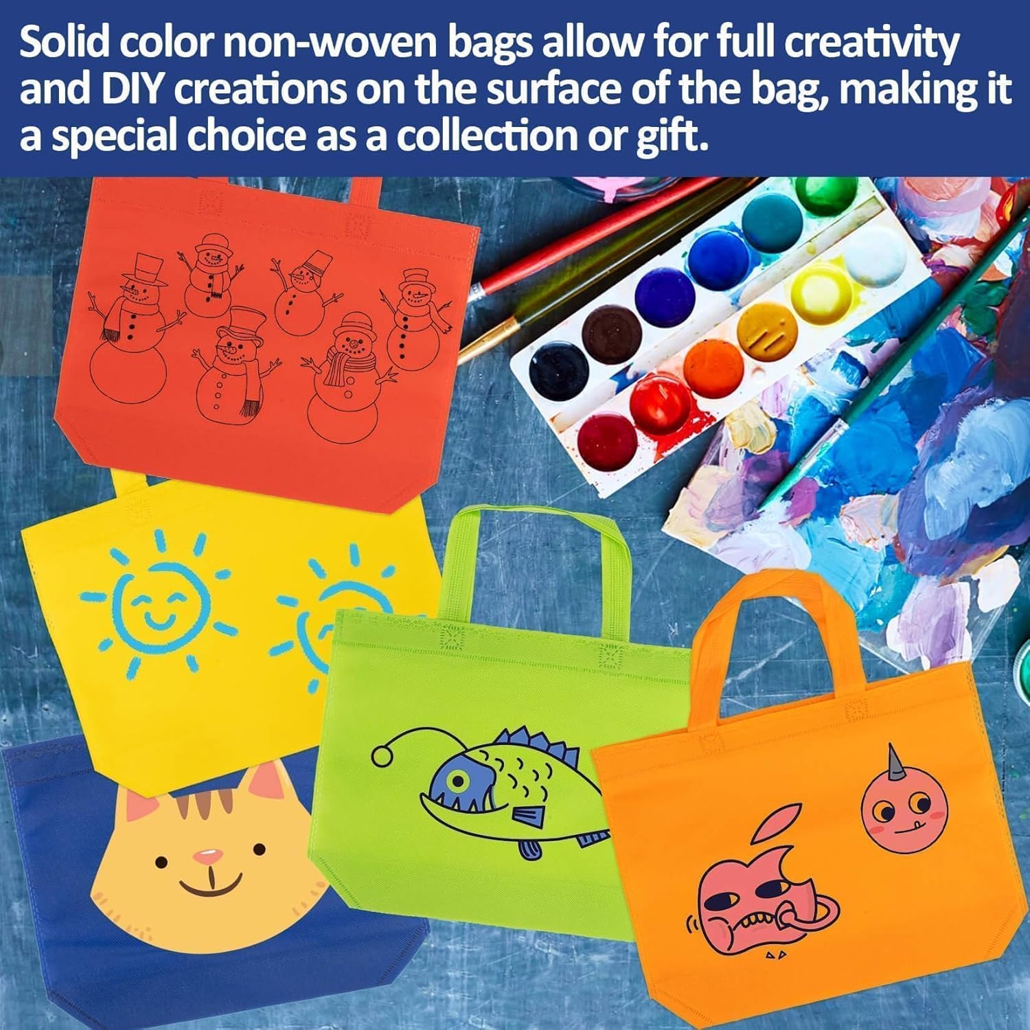MAQIHAN 10PCS Colorful Reusable Gift Bags