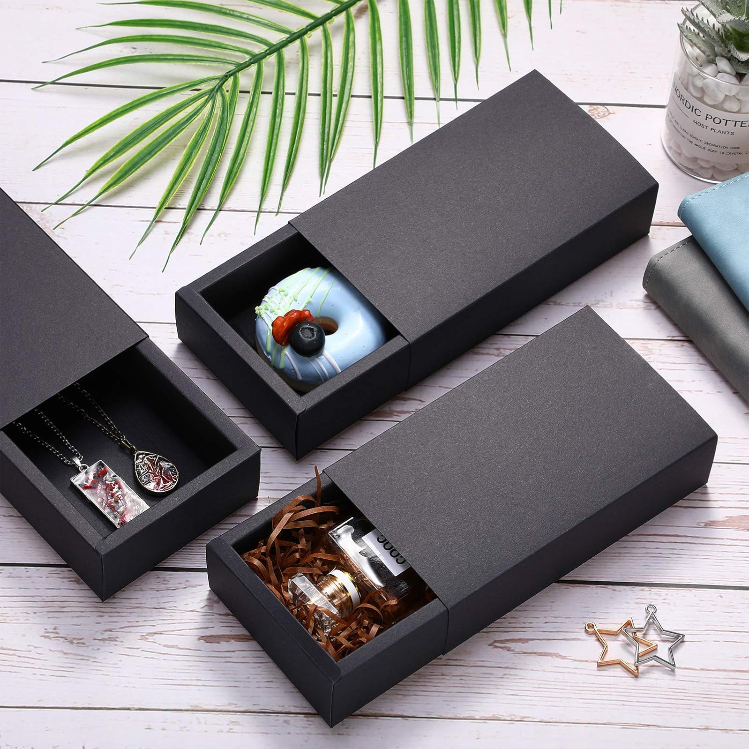 Zonon 30 Piece Kraft Paper Drawer Box Set