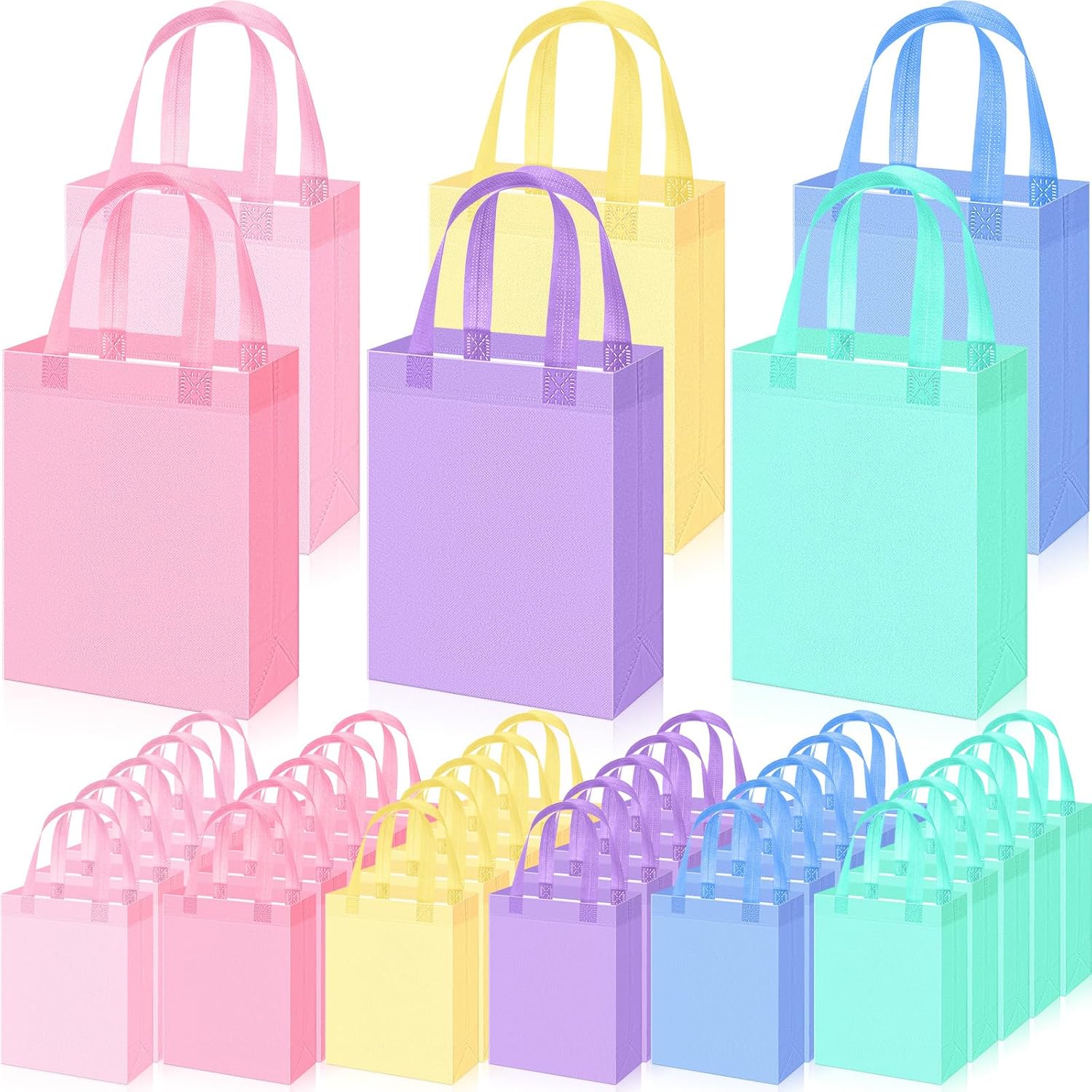 Sunnymove 36 Pcs Pastel Gift Bags with Handles