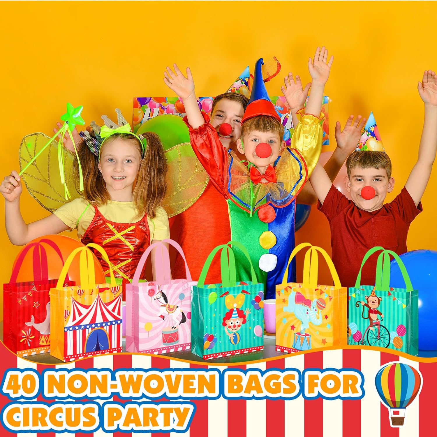 Sweetude 40 Pcs Circus Themed Gift Bags for Parties