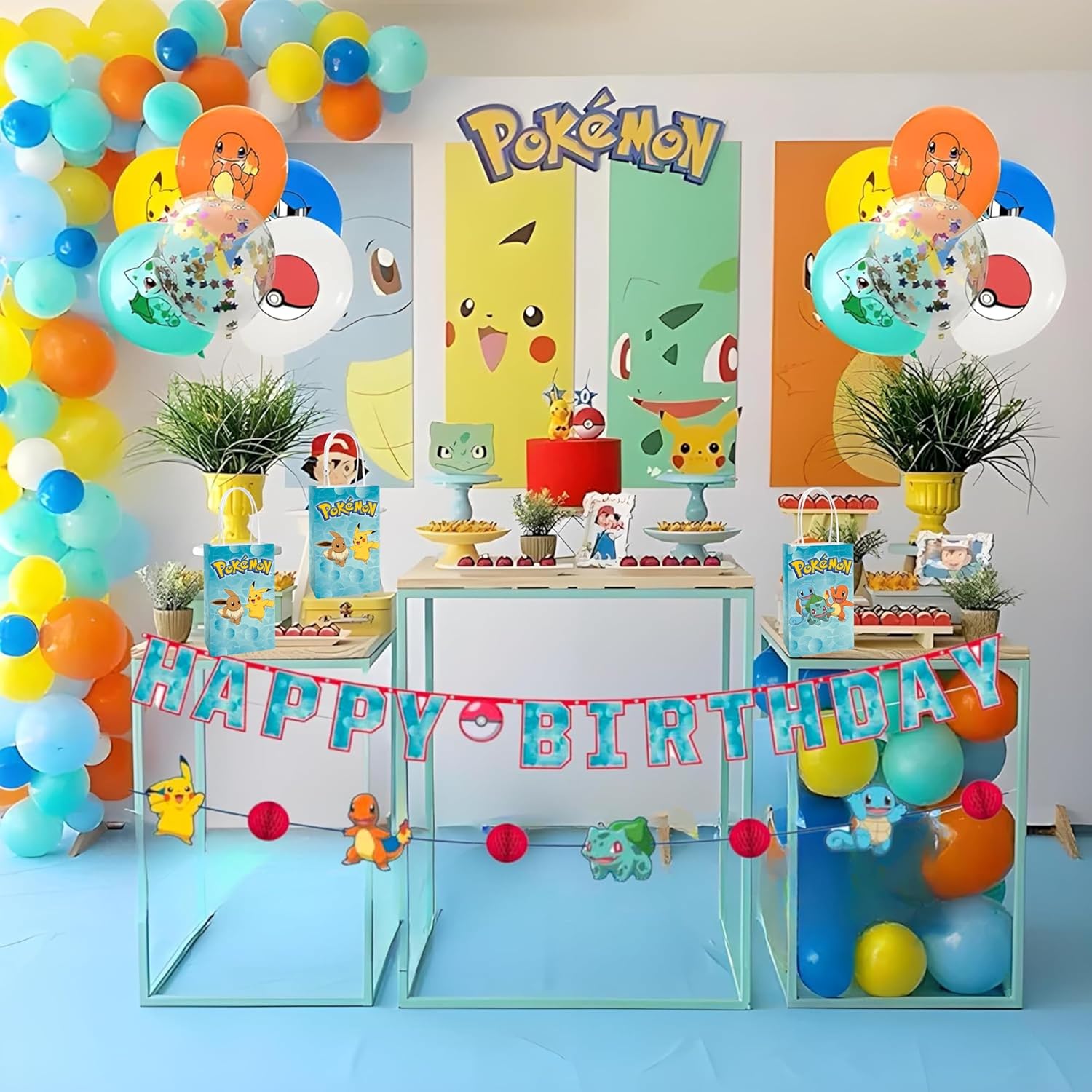 Pokemon Printed Paper Kraft Bags 825x525x3 8-Piece Set