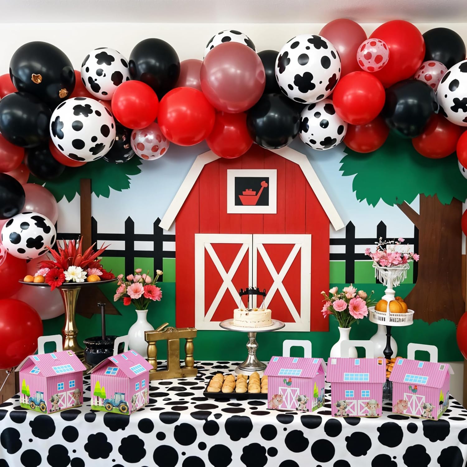 16 Piece Pink Farm Animal Themed Candy Gift Box Set