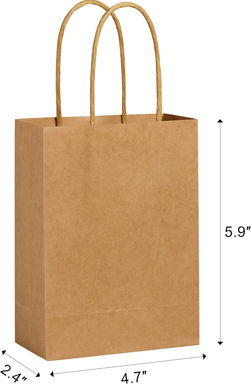 SUNCOLOR 25 Mini Goodie Bags Brown with Handle