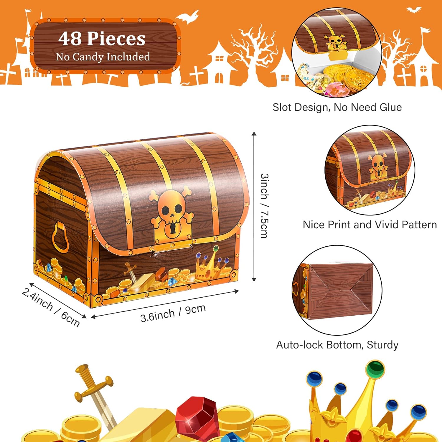 Chinco Pirate Treasure Chest Gift Boxes 24 Pcs