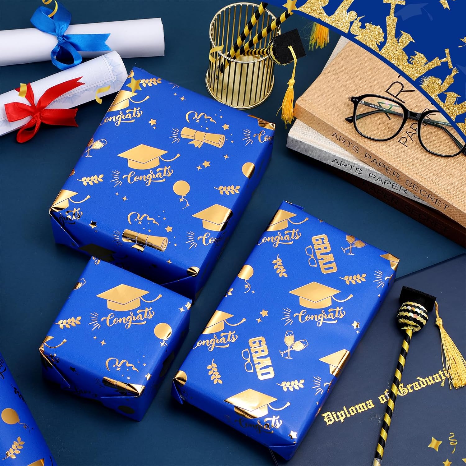 AmazingSpark 2025 Graduation Gift Wrap Paper Roll