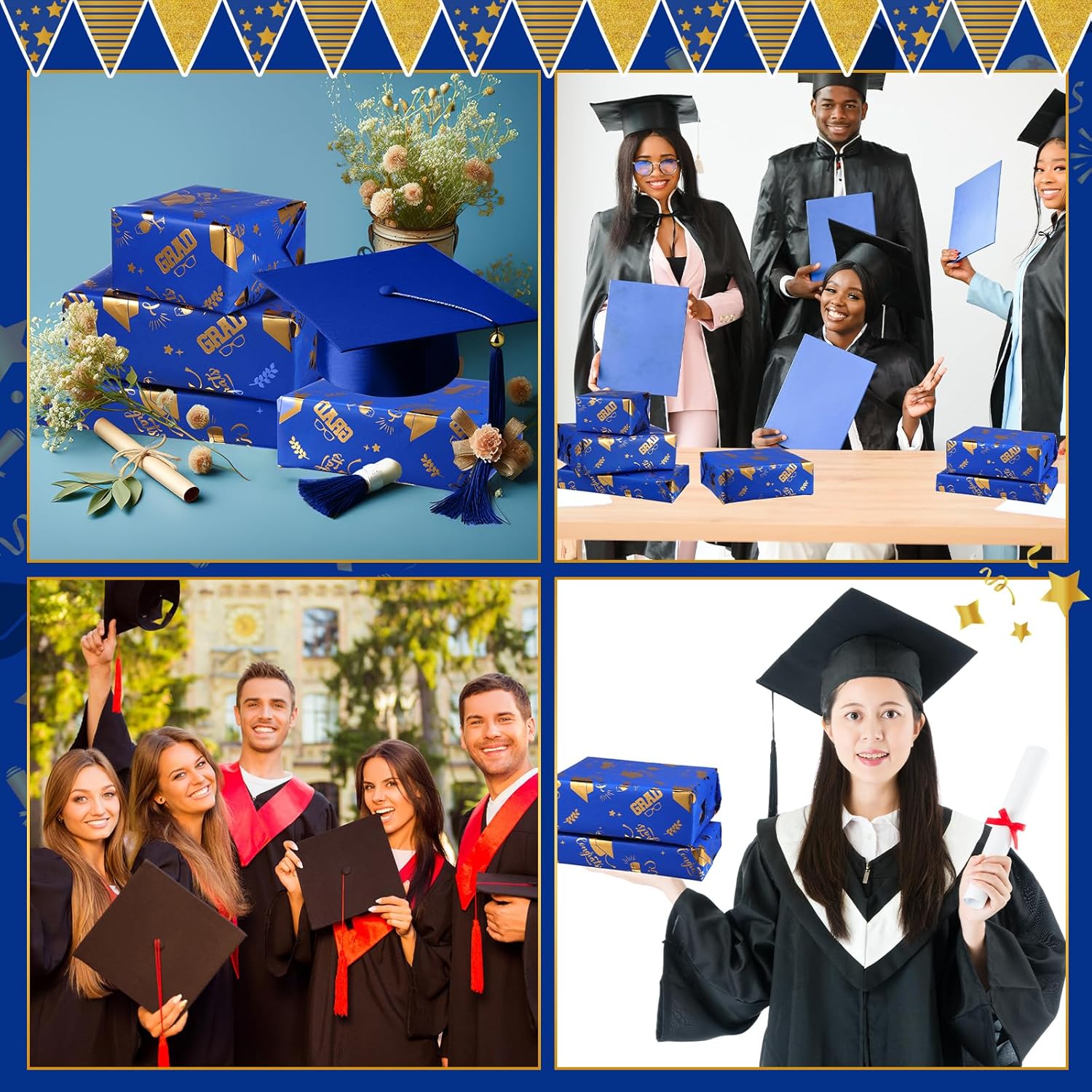 AmazingSpark 2025 Graduation Gift Wrap Paper Roll