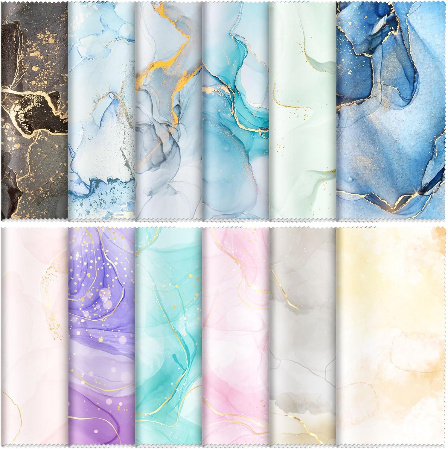 24 Pcs Marble Pattern Microfiber Cleaning Cloths for Eyeglasses and Screens