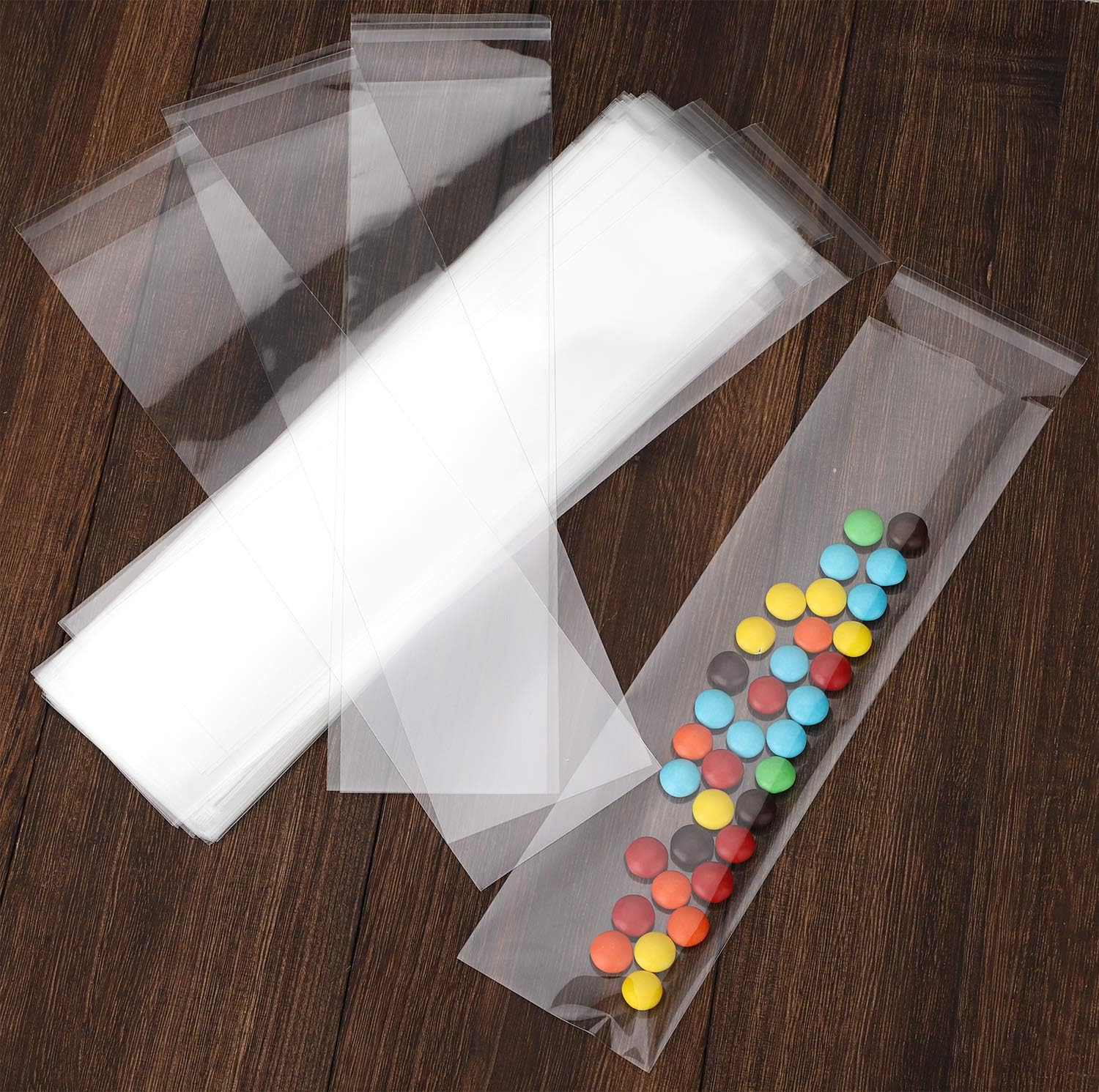 100 pcs Clear 3 in x 11 in Self Seal Cello Bags