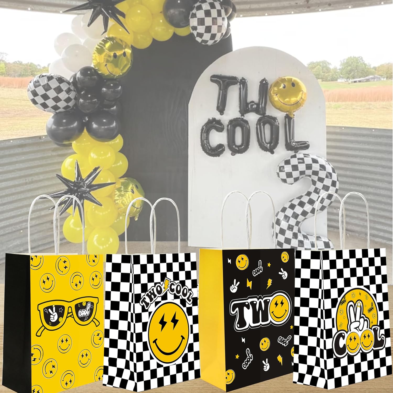 WCOSAM Two Cool Dude Party Favor Gift Bags 16 PCS