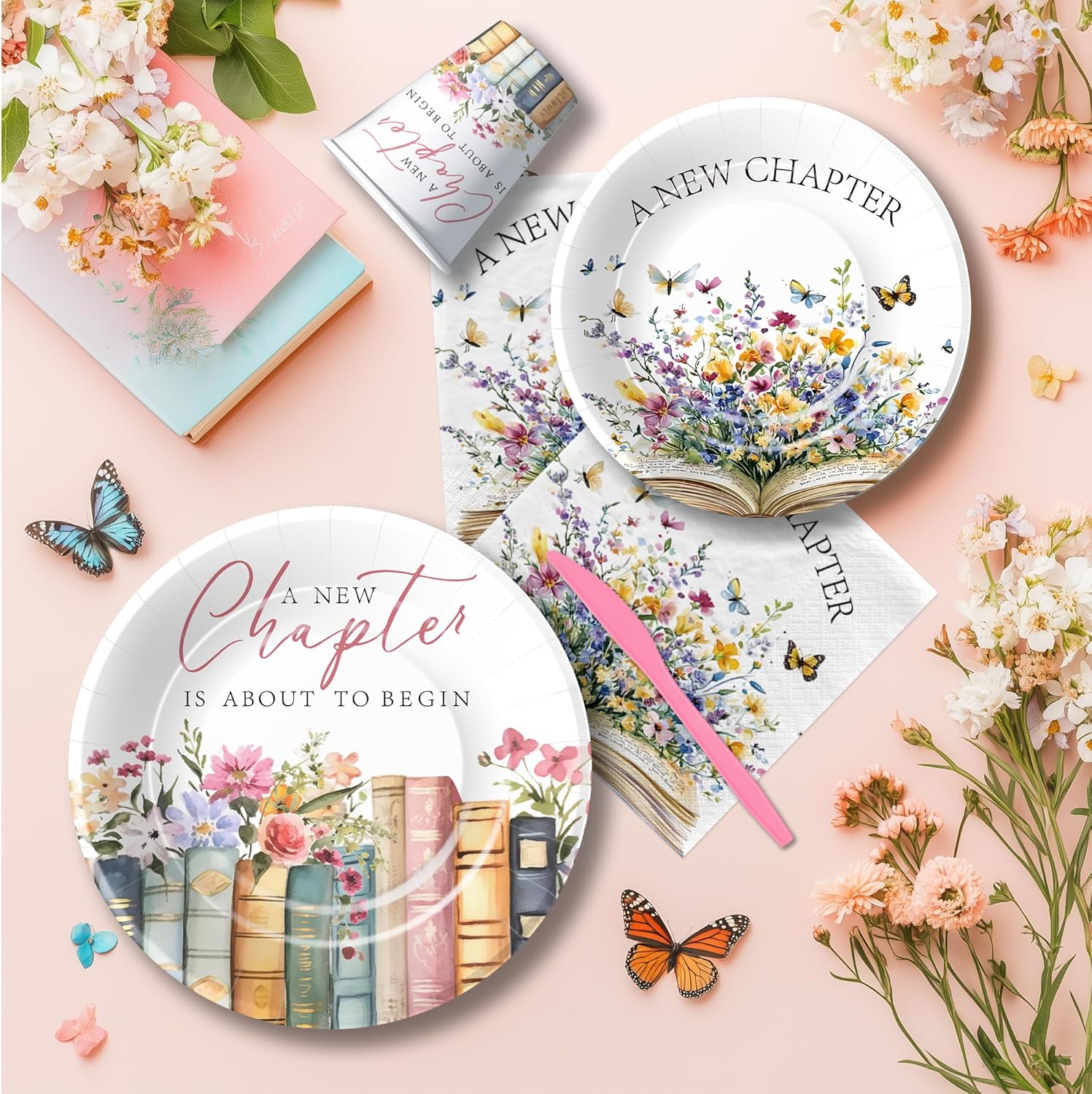 A New Chapter Bridal Shower Tableware Set 24pcs