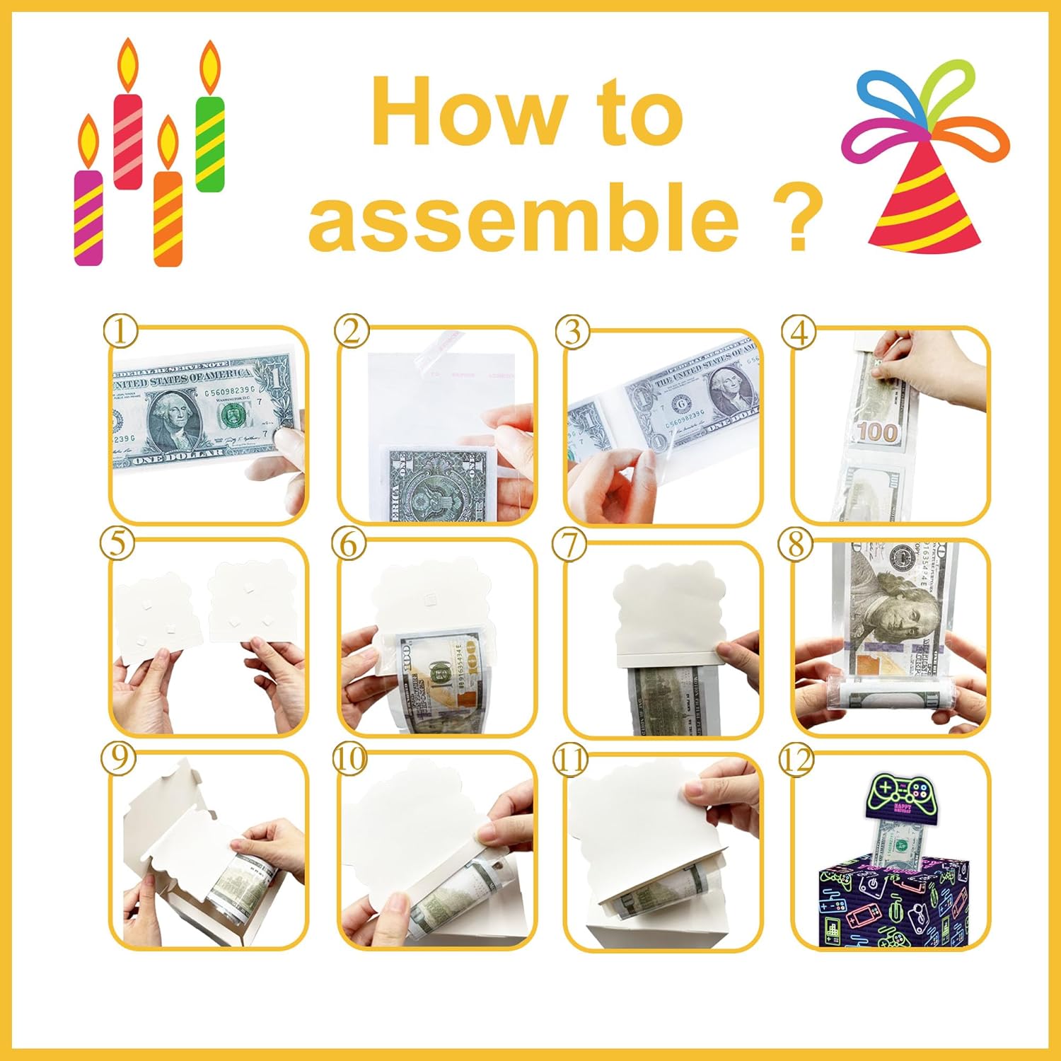 Neon Gamepad Money Box Surprise Gift for Birthday