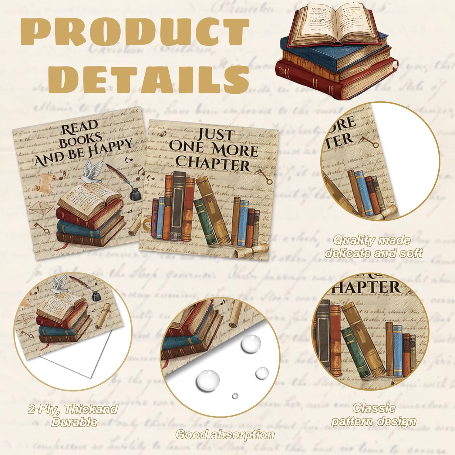 Book Themed Party Decor Set for 20 Guests