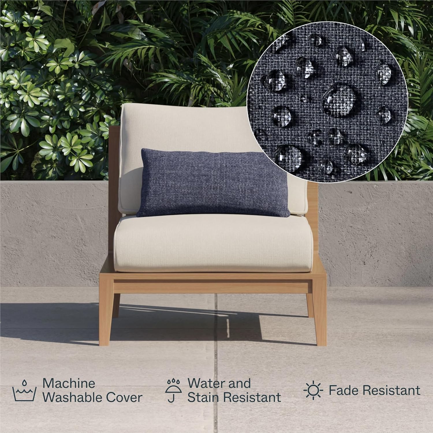 Outer Outdoor Throw Pillow with OuterWeave Fabric 1