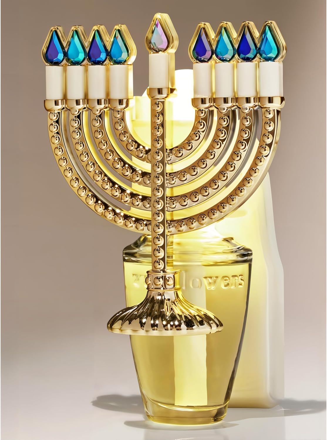 Elegant Menorah Nightlight Wall Flower Fragrance Plug