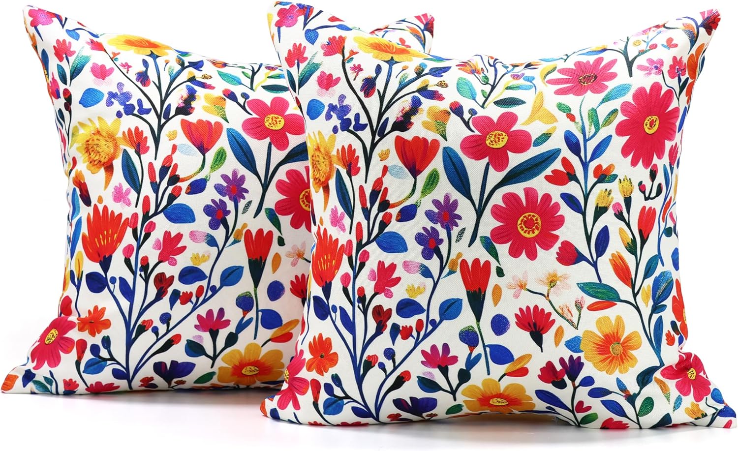 Floral Print Outdoor Pillow Covers Set of 2