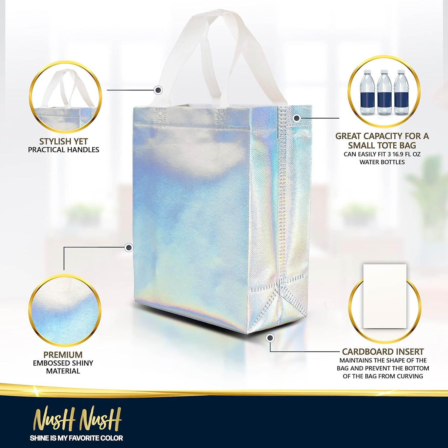 Nush Nush Iridescent Gift Bags Set of 30
