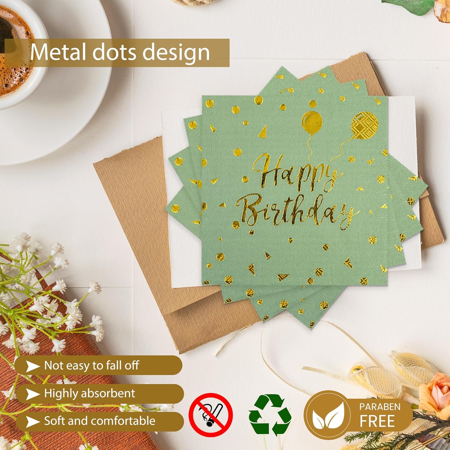 48PCS Happy Birthday Party Plates Napkins Set