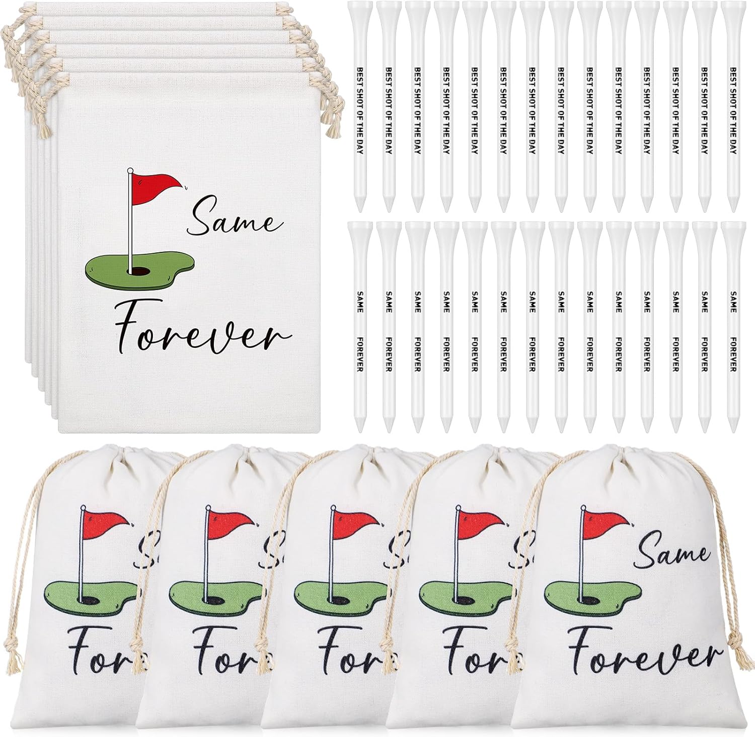 Realspring Golf Party Gift Bags 60 Piece Set