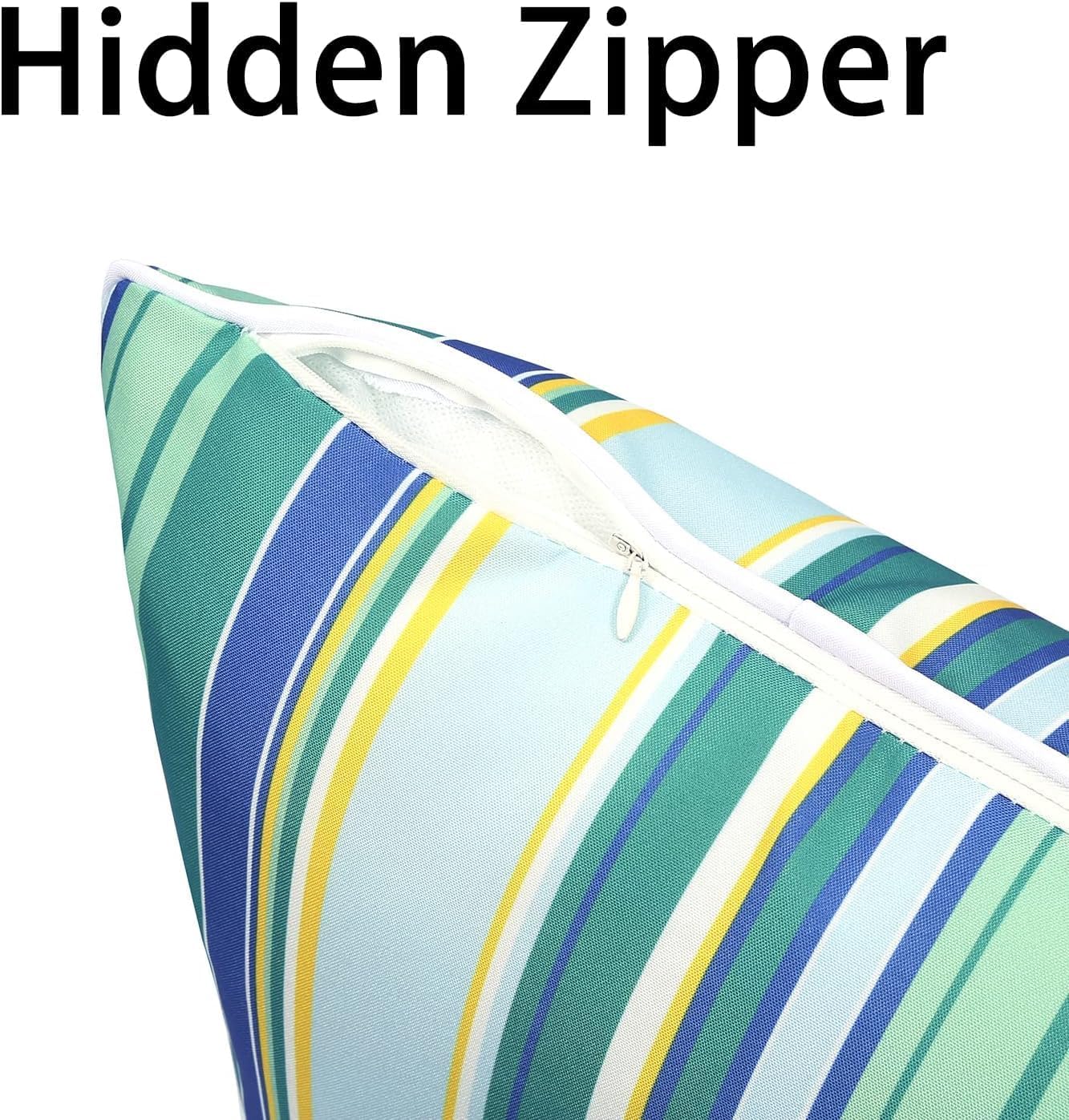 Enipate Outdoor Throw Pillows Set of 2 Striped Water Resistant