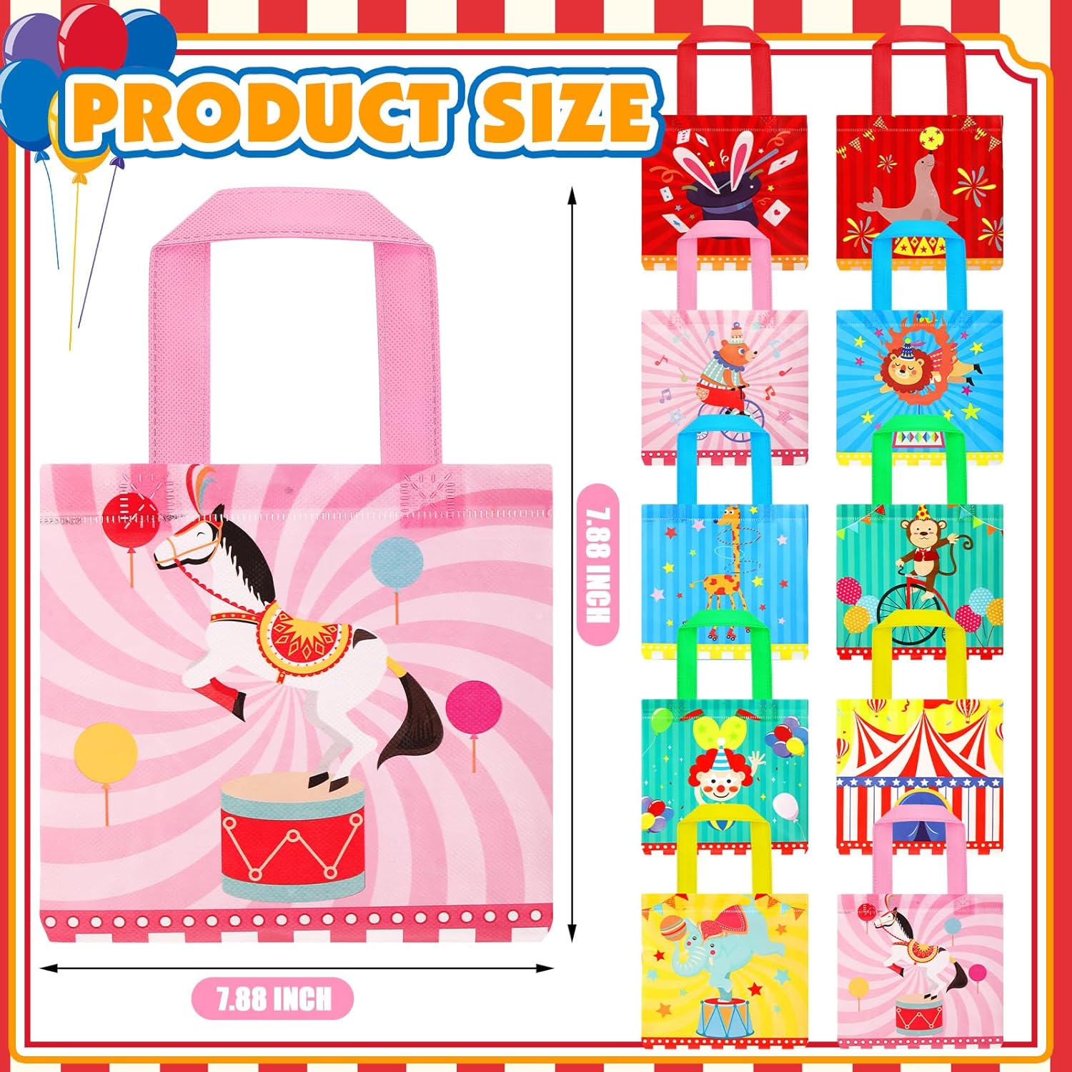 Sweetude 40 Pcs Circus Themed Gift Bags for Parties