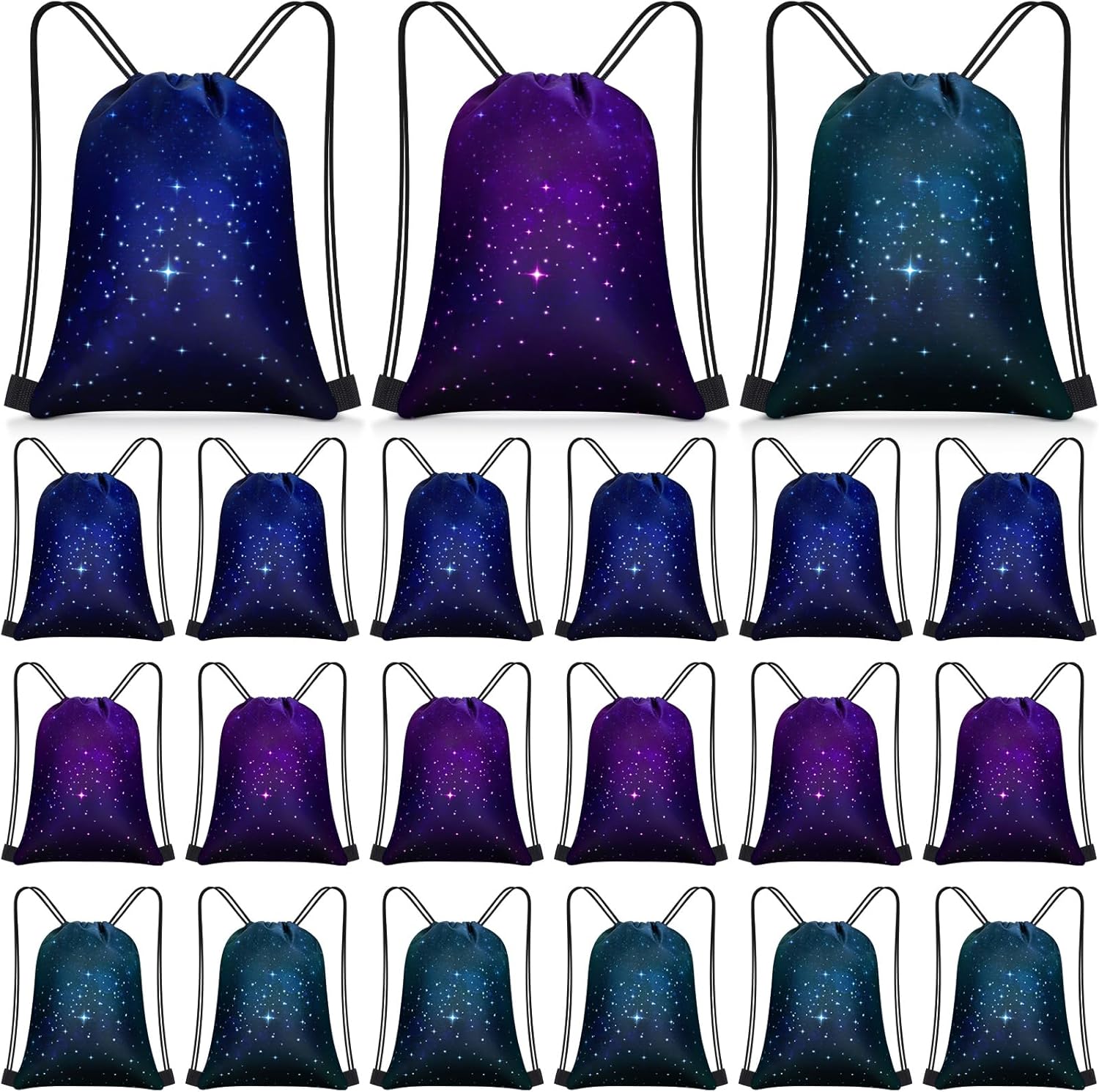 Censen 24 Pcs Starry Sky Drawstring Bags Set