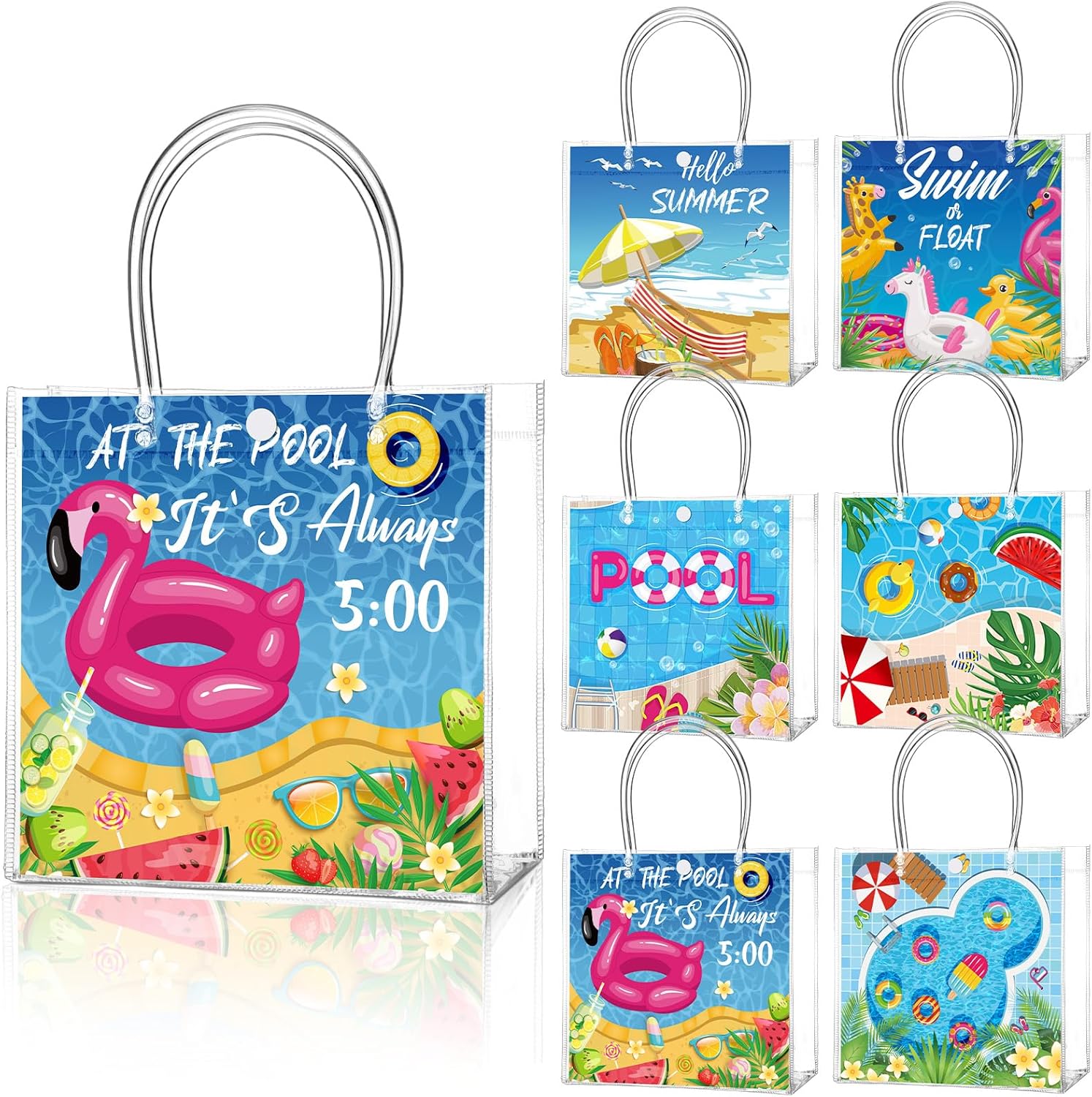 24 Pcs Summer Party Favor Bags with Handle