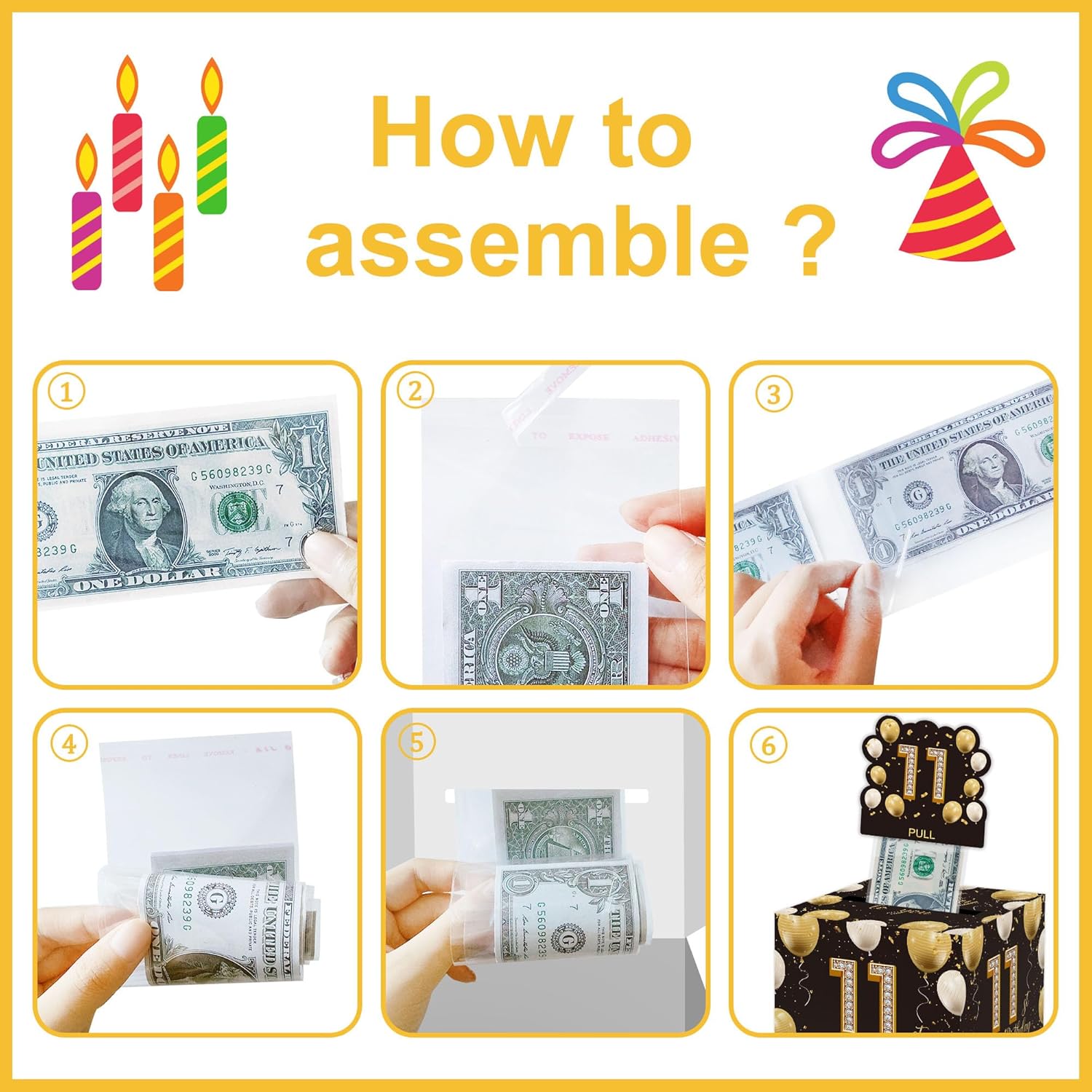 Azbuk Surprise Gift Box 11th Birthday Money Bags