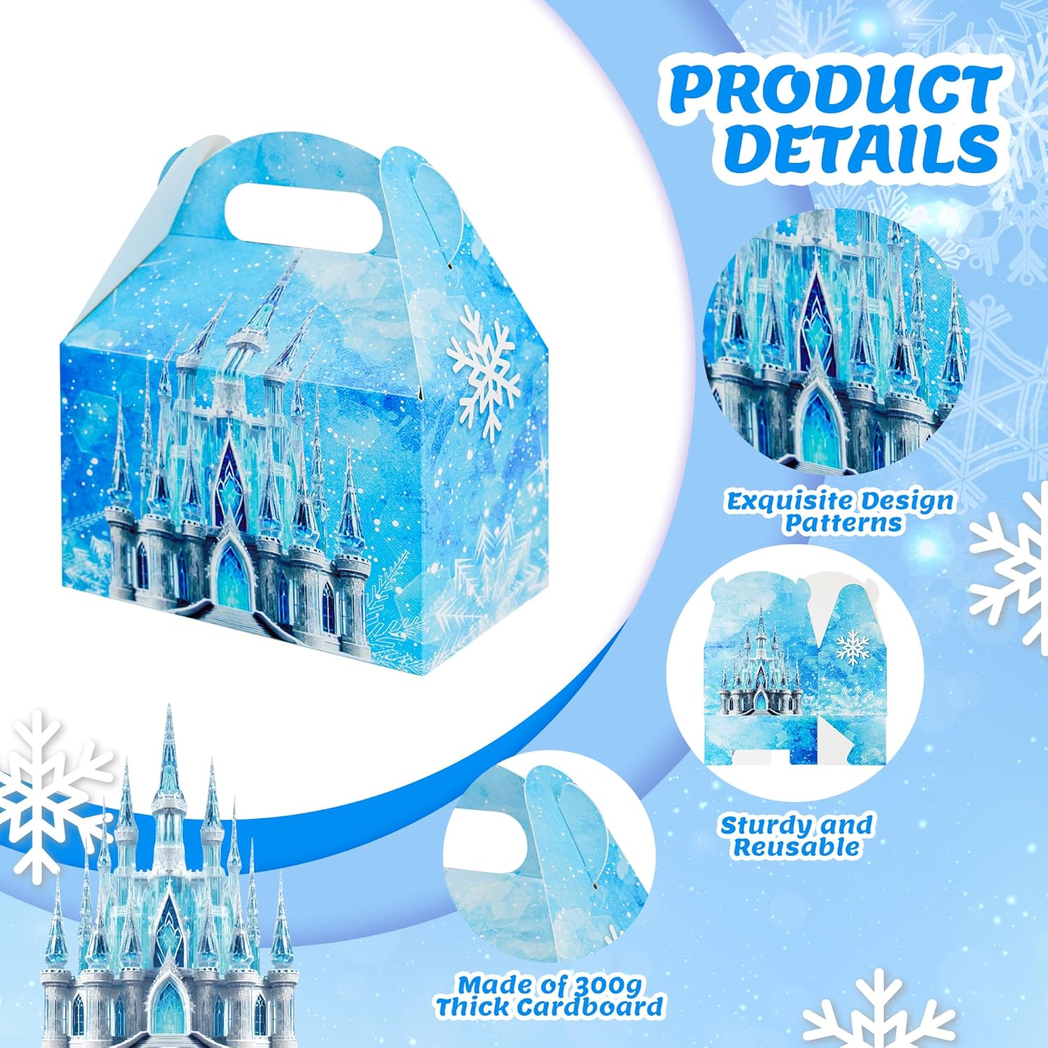 16Pcs Snowflake Gift Boxes for Winter Party Supplies