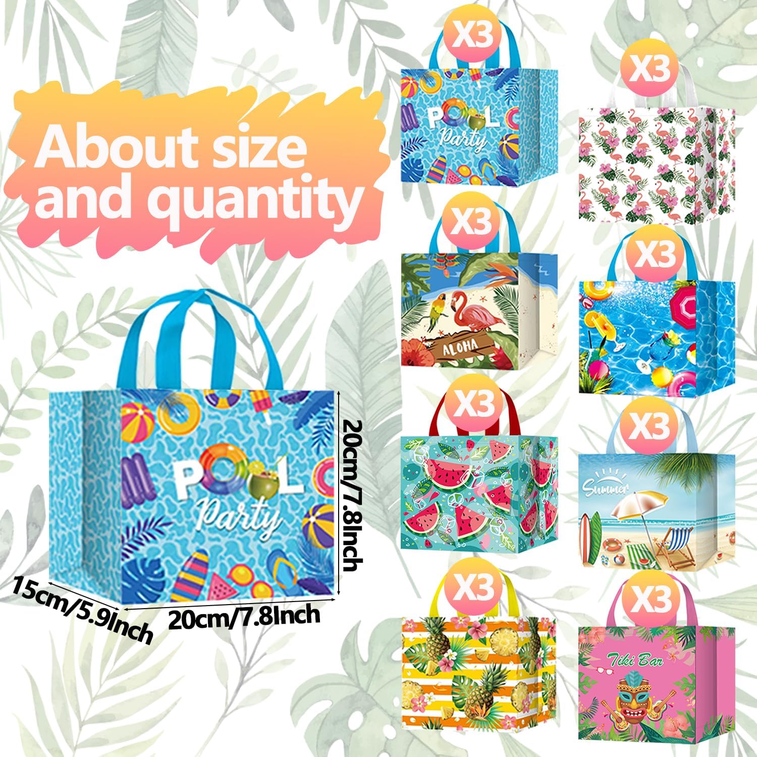 LECONCES Hawaii Summer Party Gift Bags 24Pcs