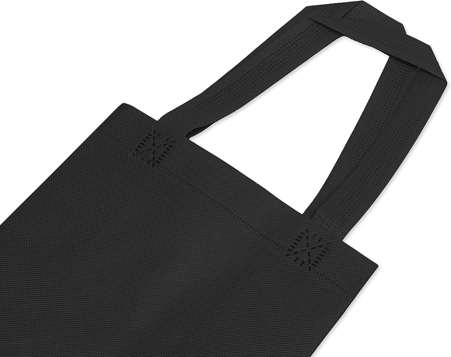 Zenpac Reusable Black Gift Bags with Handles 8x4x10 12 Pack