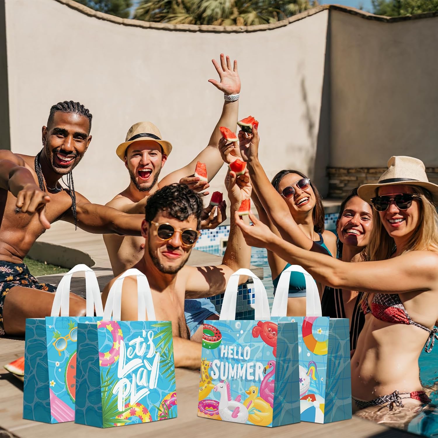 KERINGO 24 Piece Summer Beach Gift Bags with Handles