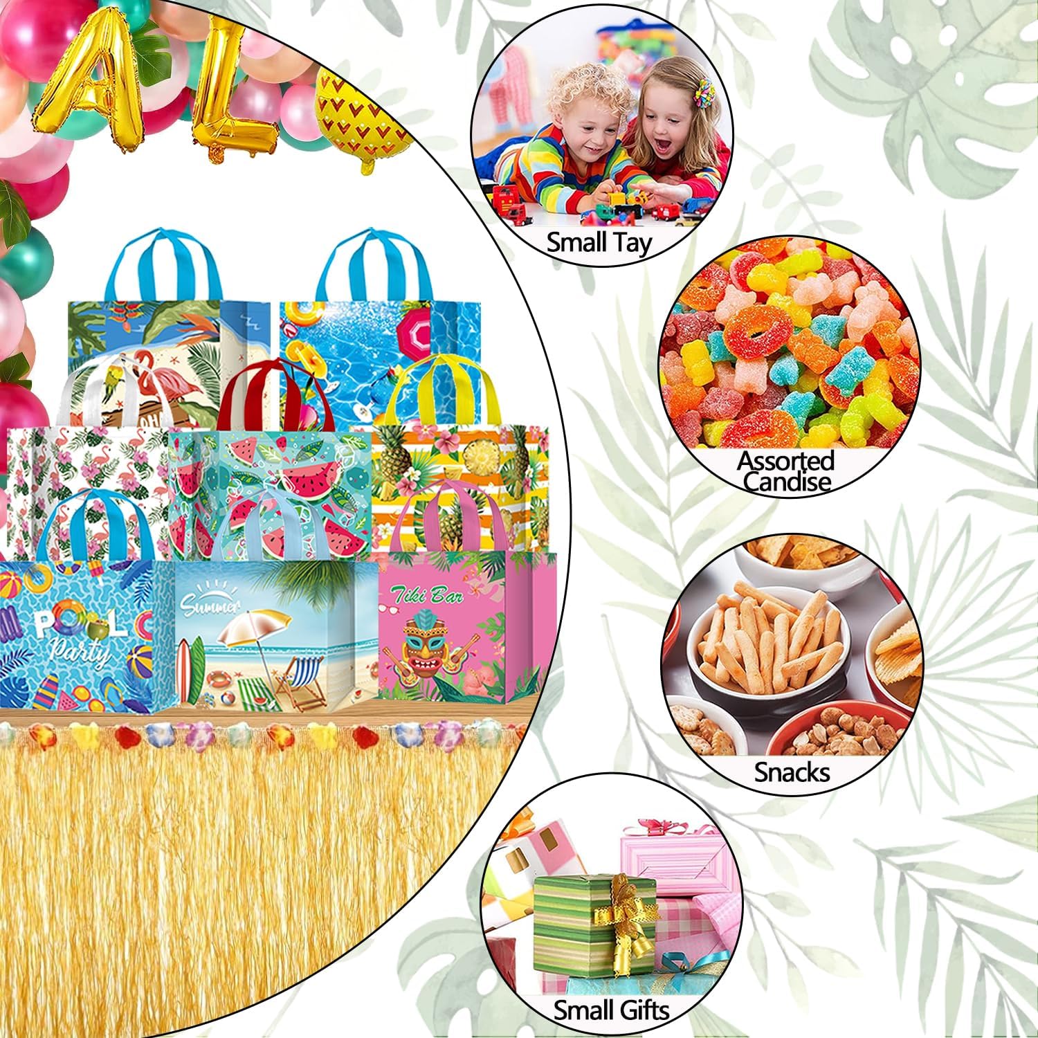 LECONCES Hawaii Summer Party Gift Bags 24Pcs