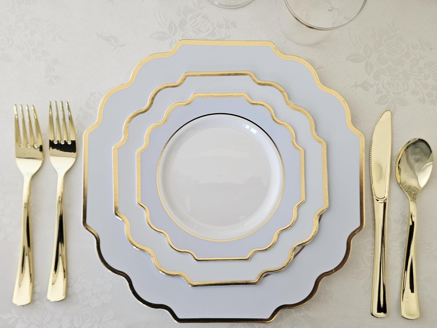OCCASIONS FINEST 50 Plate Set Wedding Party