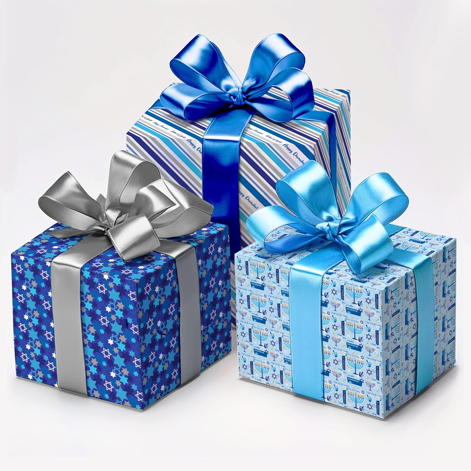 Zion Judaica Hanukkah Gift Wrap Kit