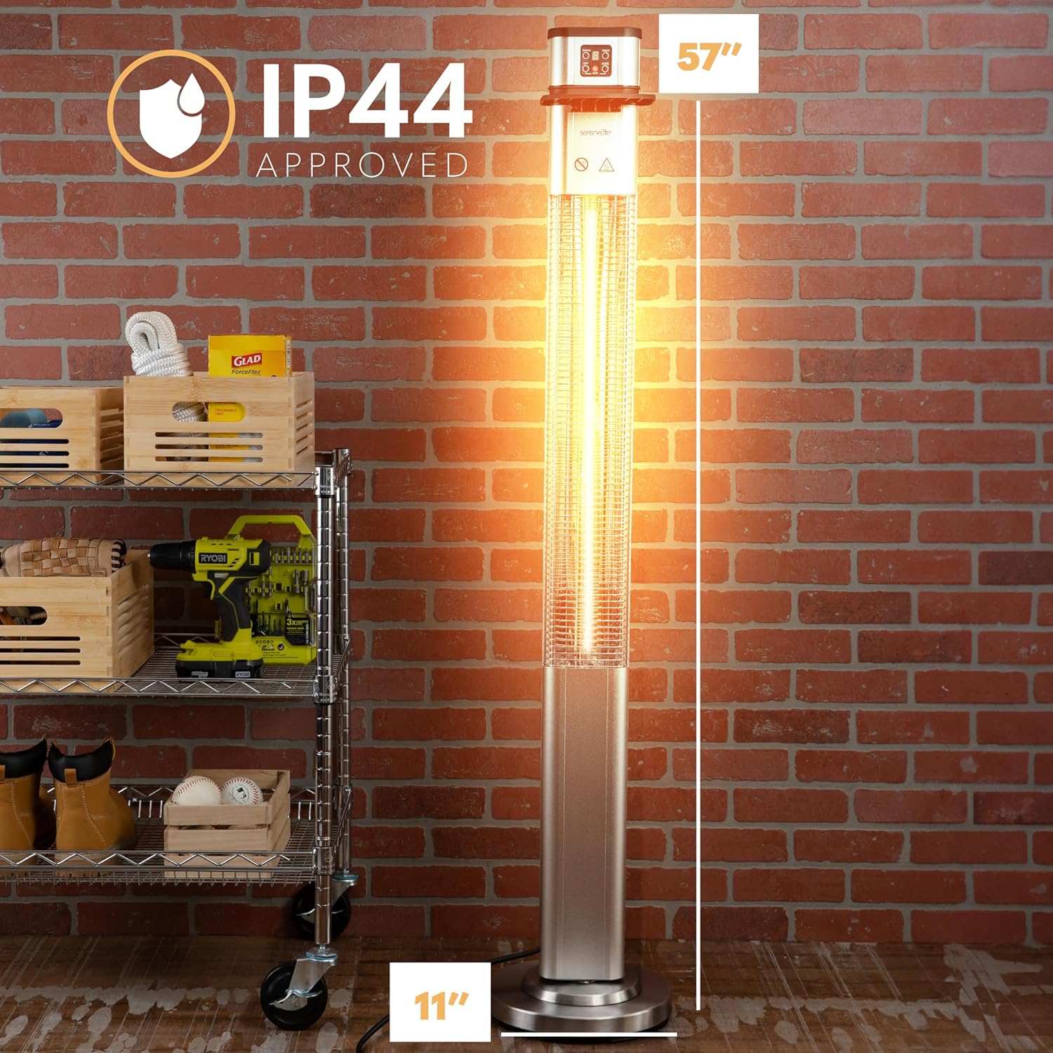 SereneLife Infrared Patio Heater with Remote Control
