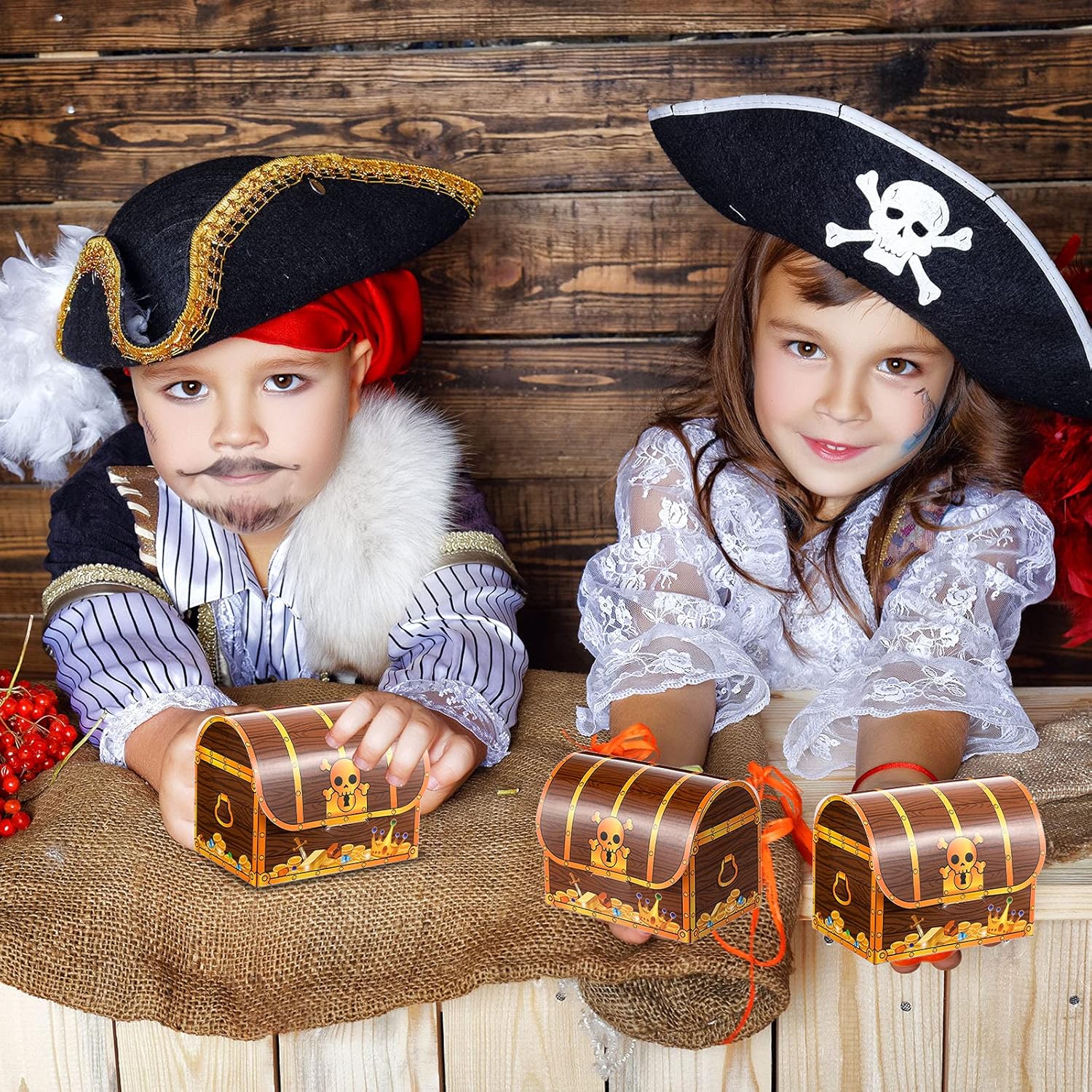 Chinco Pirate Treasure Chest Gift Boxes 24 Pcs