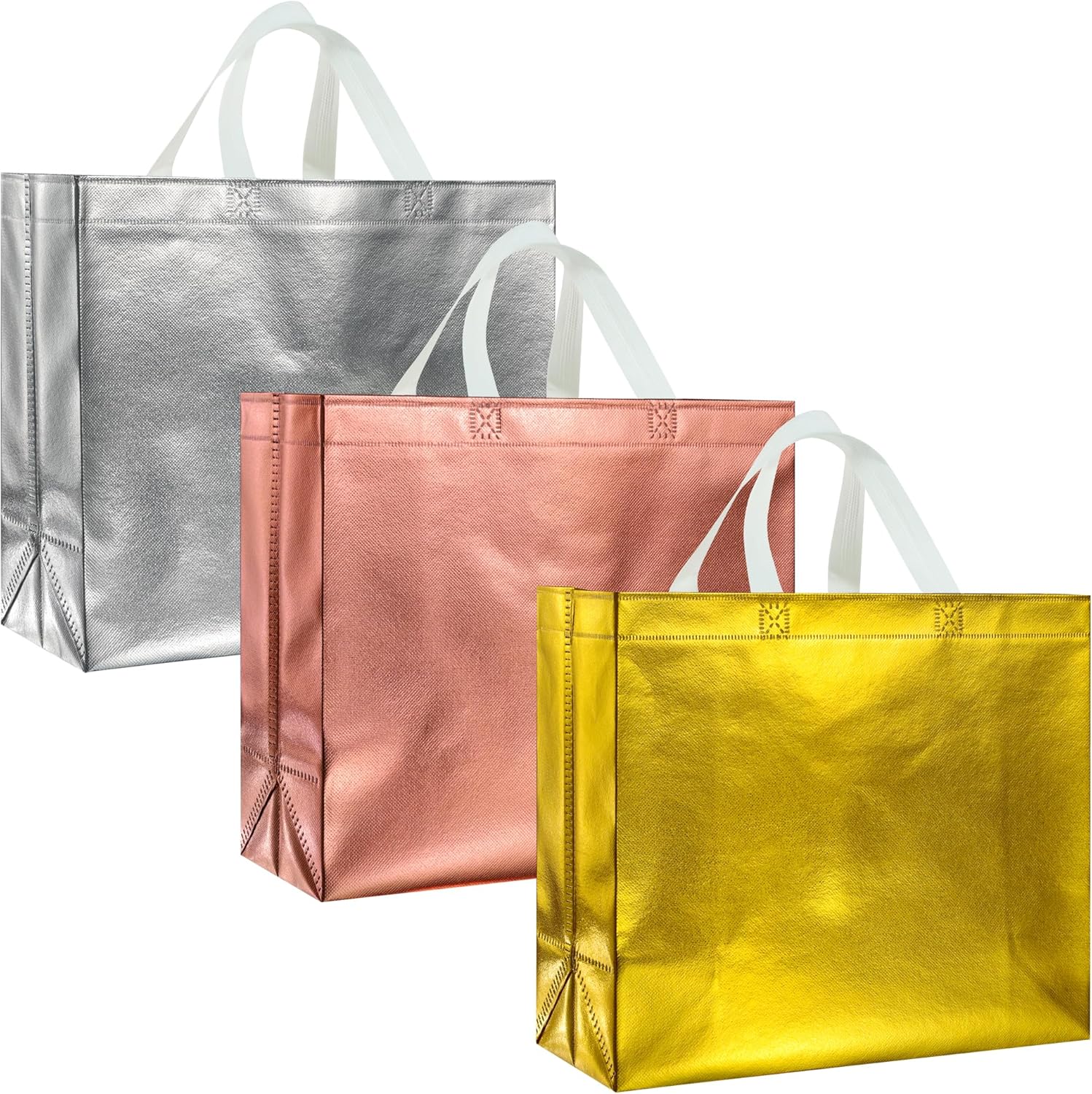 BLEWINDZ 60Pcs Reusable Gift Bags with White Handles