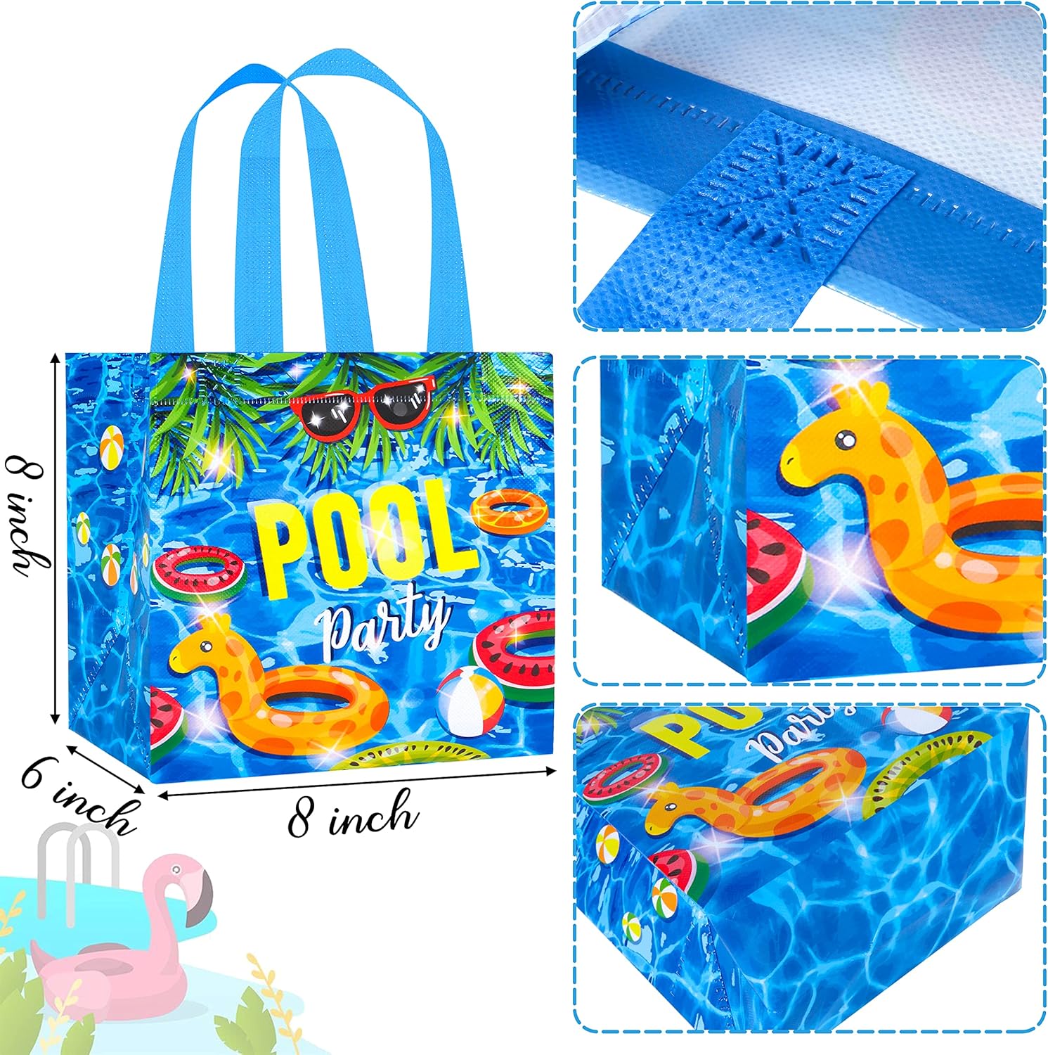 12Pcs Summer Beach Gift Bags with Handles