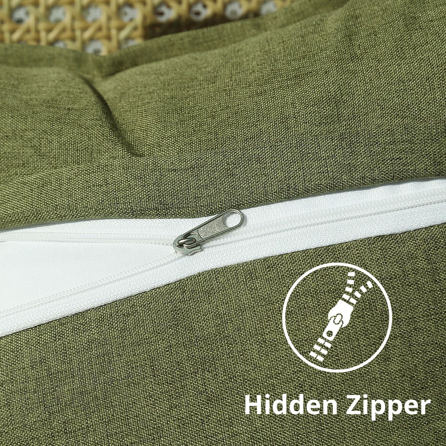 Waterproof Pillow Covers 18x18 Inch Olive Green Pack of 2