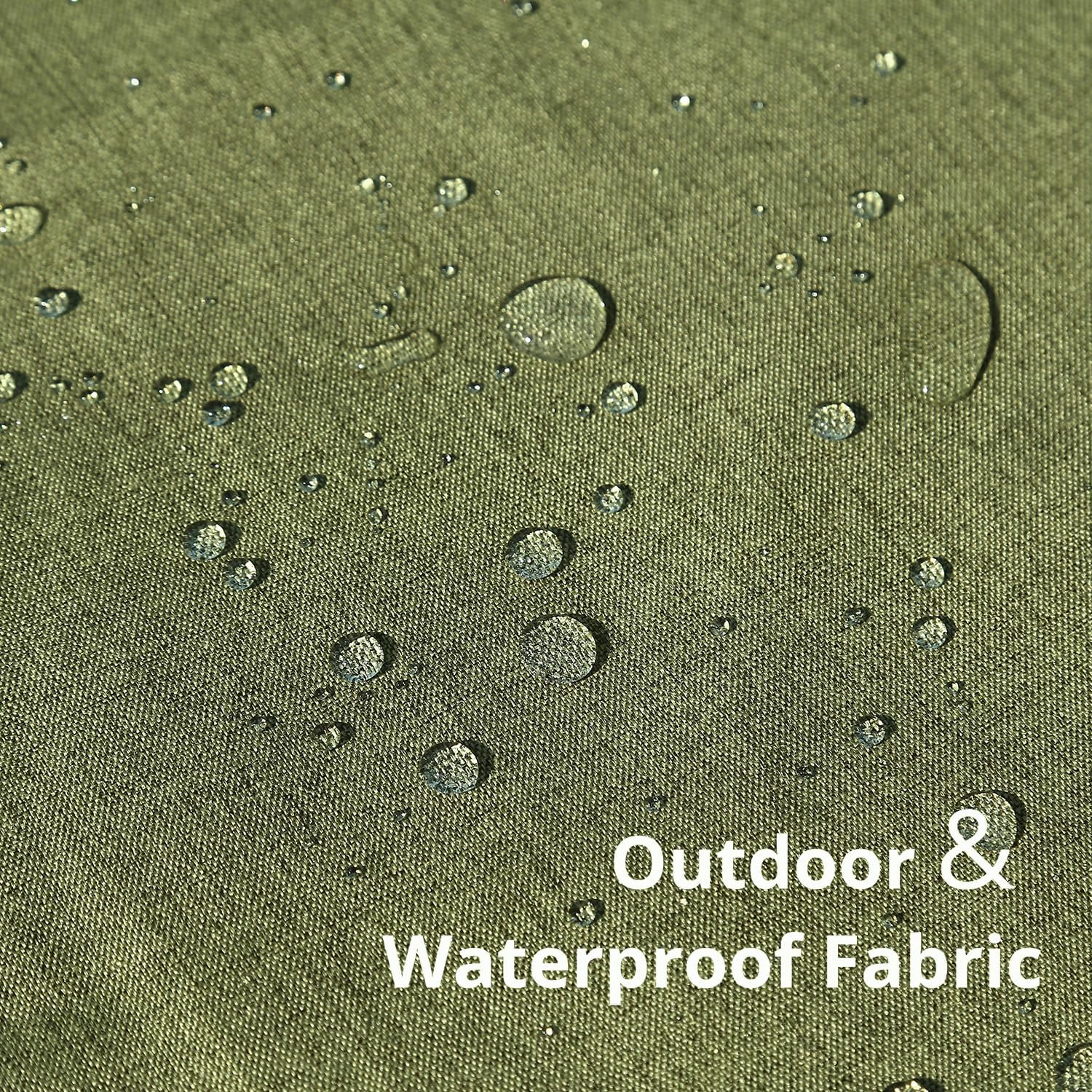 Waterproof Pillow Covers 18x18 Inch Olive Green Pack of 2