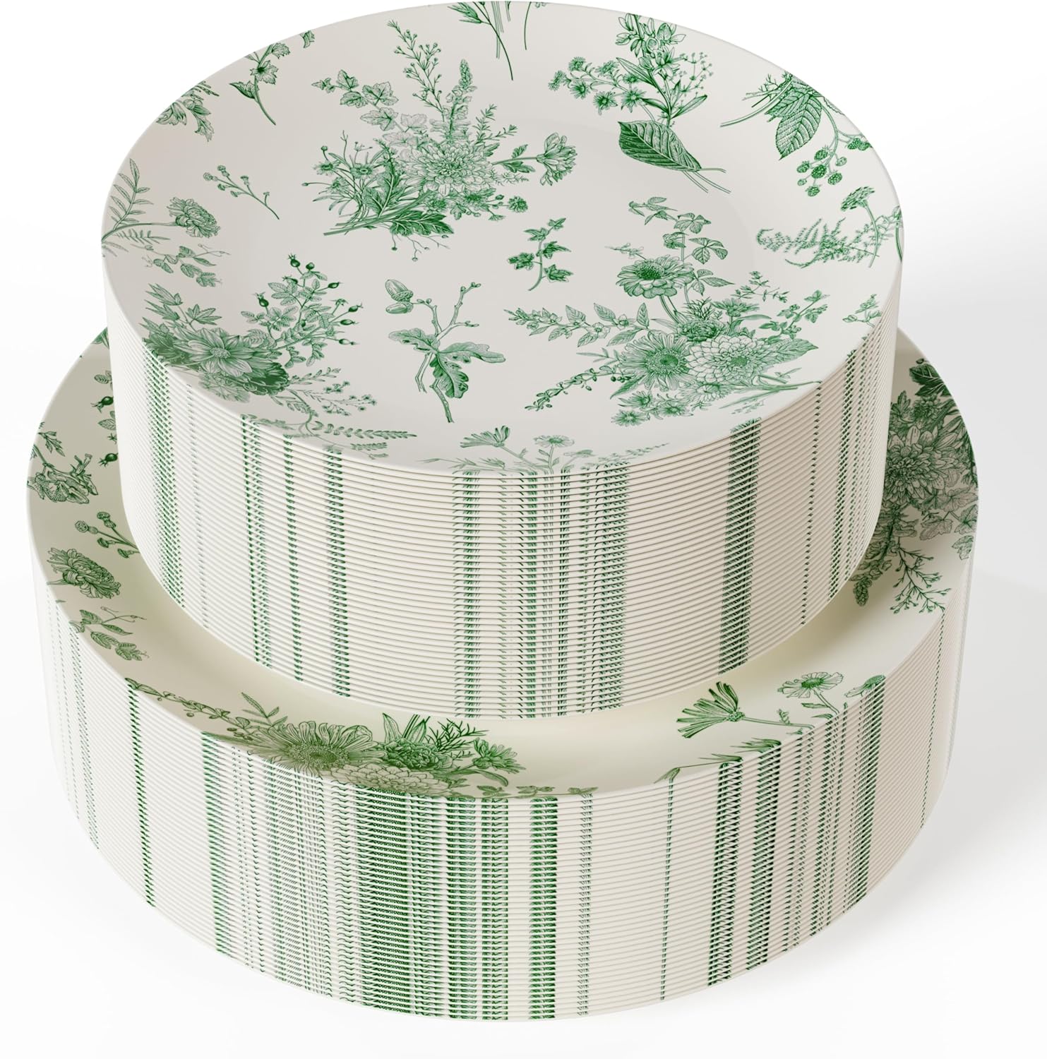 Trendables 80 Piece Plastic Disposable Plates Set